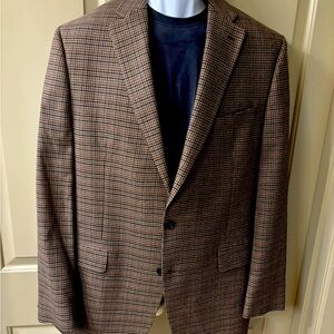 Lauren Ralph Lauren Men’s Blazer – 44L Brown & Navy Houndstooth